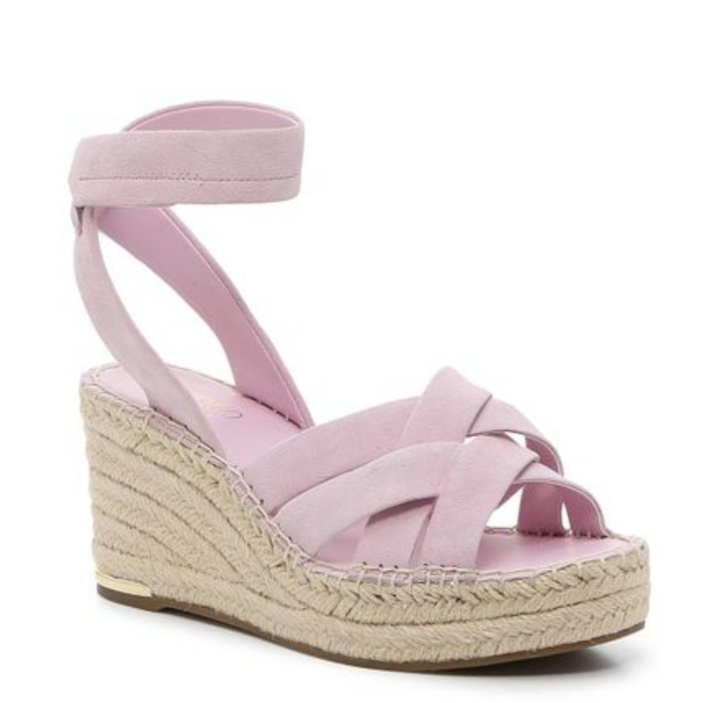 Women's Pink Carmina Espadrille Wedge Sandal